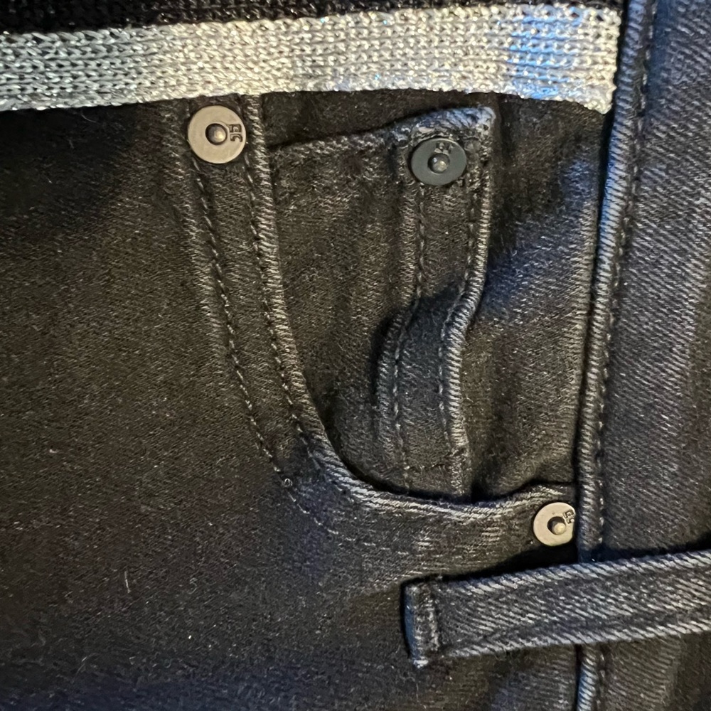 Joes Jeans Black with Metallic SilverSide Stripe Women's Size: 25 MSRP: $139 - Picture 6 of 7